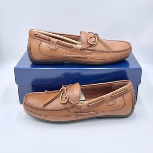 NEW Polo Ralph Lauren Roberts Boat Style Brown Leather Driver Loafers Men’s 10
